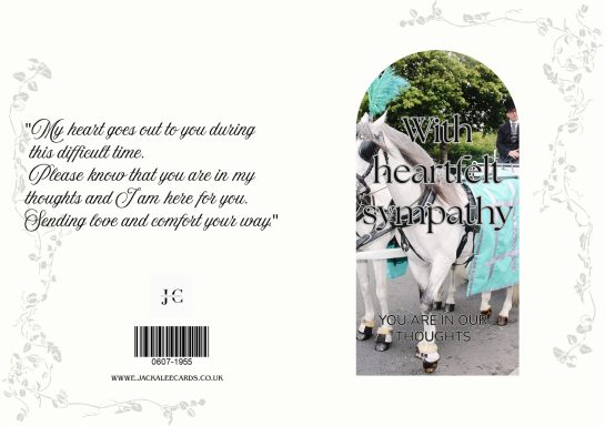 A heartfelt sympathy card featuring floral embellishments and a comforting message.