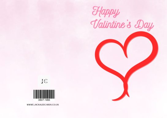 Pink background with a large red heart and "Happy Valentine's Day" text.