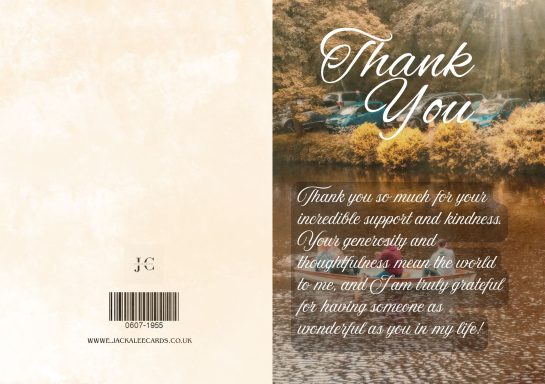 A serene landscape with a river and a "Thank You" message overlay.