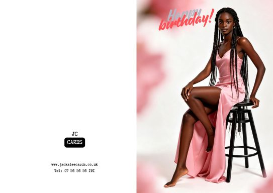 JC 0025 Lady stool long hair pink